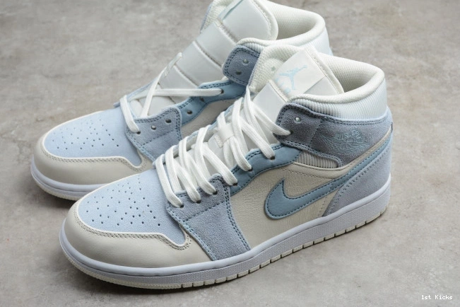 1st Kicks Shoes DA4666-100 Mid Textures 1 Jordan Mixed Air Blue 0729